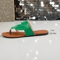 thumbnail image 6 of Summer Women's Slippers Open Toe Slip-On Flip-Flops Thong Casual Daily Shoes for Women Beach Vacation Fashion Green 9.5, 6 of 9