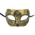 thumbnail image 4 of Jumpingount Media cara Vintage Noble Masque Delicate Masquerade Cosplay Mardi Gras Maquillaje Fiesta Baile Halloween antiguo dorado oro antiguo 10piezas, 4 of 6