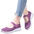 thumbnail image 4 of Sopiago Women Running Sneakers Women's Walking Shoes Sock Sneakers Slip On Loafer Mesh Air Cushion Easy Shoes Moccasins Casual Comfortable Work Purple,41, 4 of 6