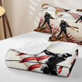 thumbnail image 4 of Castle Fairy Sport Baseball Twin Quilt Set,Ball Gamer Twin Coverlet Set,Black White, 4 of 7