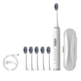 thumbnail image 2 of Xihbxyly Cepillo de Dientes Eléctrico, 5 Modos de Limpieza, 6 Cabezales de Repuesto, Carga Usb, Resistencia Al Agua Ipx7, Limpieza Profunda, Estuche de Viaje Portátil, Apto para Adultos, Blanco, Tama, 2 of 7