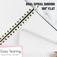 thumbnail image 3 of Graph Spiral Notebook-B5 Grid Journal 7.48" X 10.18",Black Hardcover Graph Paper Notebooks 4 Pack 160 Pages 100GSM for Note Taking Engineering Graphing Work School Supplies, 3 of 7