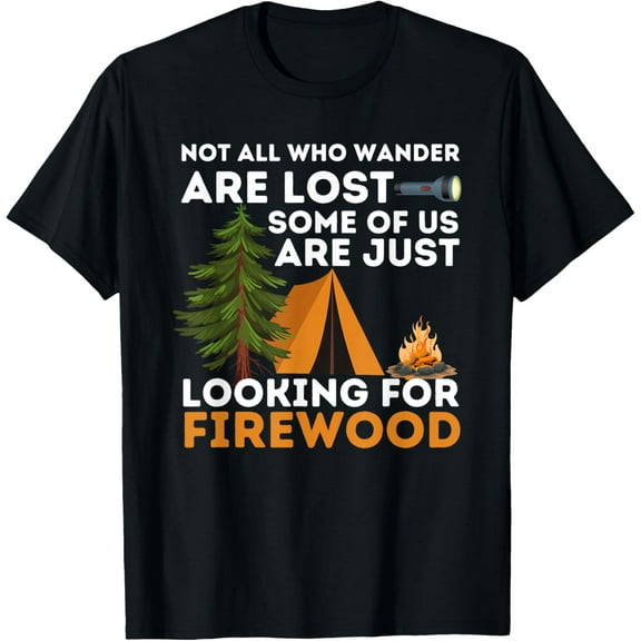 Funny Camping Outdoor T-Shirt men and women can wear, black, white, gifts