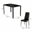 thumbnail image 2 of Gymax 5 Piece Table Chair Kitchen Dining Set Furniture Glass Metal, 2 of 8