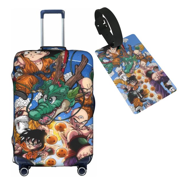 Anime Cartoon Dragon Ball Z (9) Travel Suitcase Protector Elastic Washable Protective Baggage Covers With Concealed Zipper For 18-21 Inch Suitcase - S