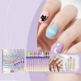 thumbnail image 5 of Yucurem 12 Colors 3D Nail Art Pens, Fine Tips 0.5 MM Nail Art Markers Polish Pen Nail Point Graffiti Dotting Drawing Painting Liner Pen for Home Salon DIY Manicure Tools (Purple), 5 of 10