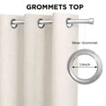 thumbnail image 5 of MaKefeile 100% Blackout Linen Blend Grommet Curtains for Bedroom, Thermal Insulated Curtains for Living Room,W52 x L90 Inch,Linen White,2 Panels, 5 of 12