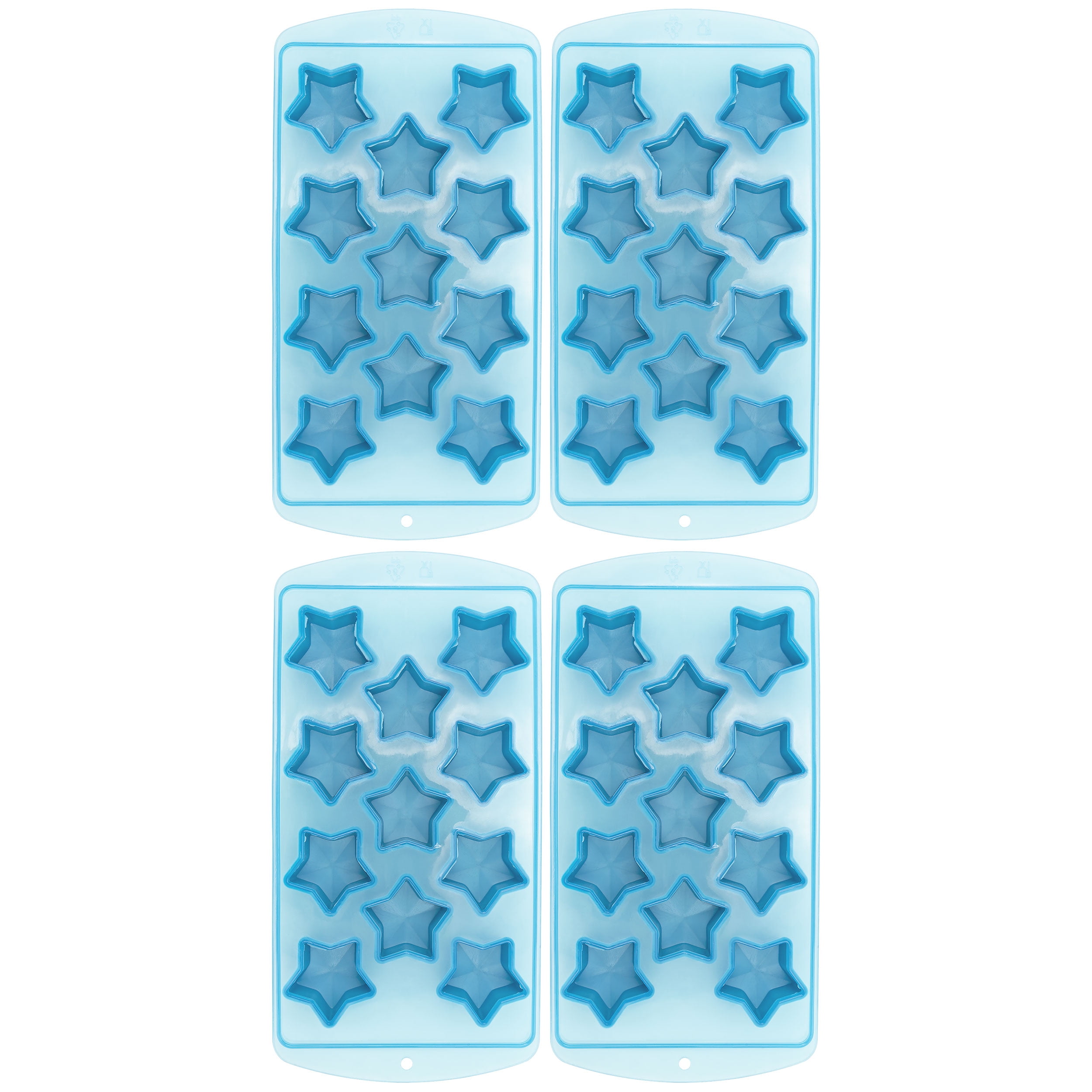 Fairly Odd Novelties Jewels Diamond Gem Flexible Shape 6 Ice Cube Tray Mold  Blue Rubber Novelty Gag Gift, One Size