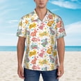 thumbnail image 5 of Uemuo Boho Bunny Printed Regular Fit Short Sleeve Casual Hawaiian Shirt for Men,Aloha shirt,Tropical shirt,Floral print shirt,Vacation Beach shirt-Medium, 5 of 9