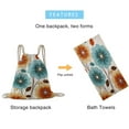 thumbnail image 4 of Lksixu 2 in 1 Packable Beach Towel & Backpack, Floral Print Microfiber Beach Towel with Built-in Storage, Sand Free Quick Dry Bath Towel Convertible Beach Mat & Carry Bag for Pool Camping Travel, 4 of 9