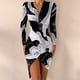 thumbnail image 1 of Women Tunic Bodycon Dress Ladies Holiday Evening Party V-Neck Leopard Dress, 1 of 8