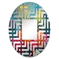 thumbnail image 2 of Designart "Oasis of Tropical Pineapples" Pineapples Maze Round Wall Mirror - Food & Beverage Oval Printed Decorative Mirror - Multiple Color Options, 2 of 5