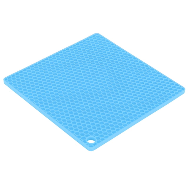 Insulation Mat, Kitchen Supplies Placemat 17x17cm Anti-Scalding Environmentally Friendly Easy To For Kitchen Blue