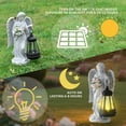 thumbnail image 3 of Vacemry Under $5 Angel Lantern Solar Light, Outdoor Garden Statue with LED Illumination, Weatherproof Resin Construction, Pathway Decor for Evening Atmosphere, 3 of 6