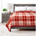 thumbnail image 5 of Rivoli Oversized 100% Virgin Wool Blanket, Red Plaid, Queen, 5 of 7
