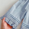 thumbnail image 6 of Generic Toddler Girl Long Shorts Y2K Lace Trim Pettipants Baby Cute Ruffle Hem Baggy Bloomers Boho Flowy Summer Wide Leg Gauze Shorts, 6 of 7