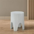 thumbnail image 3 of Afuera Living Table d'Appoint Contemporain Blanc pour Intérieur/extérieur en Béton, 3 of 8