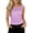 Purple, variant on Ohufall Toddler Girls Tank Tops Ruffled Crew Neck 0-5T Summer Tank Top Breathable Solid Color Summer Casual Tank