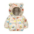thumbnail image 3 of Esaierr Newborn Baby Boys Girls Down Jacket Long Sleeve Down Coats,Toddler Kids Boys Girls Printing Down Jacket,Zipper Winter Coats,Spring Fall Winter Short Casual Jacket for 9M-5Y, 3 of 6