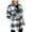 Blue#2, variant on Women Coats Plus Size Women Coats Clearance Hoodie Jackets for Women Casual Plaid Long Wool Blend Coat Shacket Jackets Casual Boyfriend Flannel Shirts Pocket Cardigan Coat