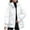 White, variant on Quinlirra Fleece Jacket Women Full Zip Women's Long-sleeved Hooded Pocket Solid Color Casual Cotton Jacket XXL White