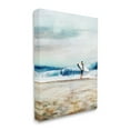 thumbnail image 2 of Stupell Industries Surfer Standing Coast Busy Beach Waves Abstract Scene, 24 x 30,Design by Ziwei Li, 2 of 5