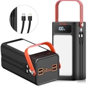 PGYOB Portable Charger Power Bank 50000mAh , 120W Super Fast Charging with SOS Light&LED Display , Battery Backup for Laptop/IPhone/Android, for Camping ,Home Backup ,RV Trips ,Emergency Power