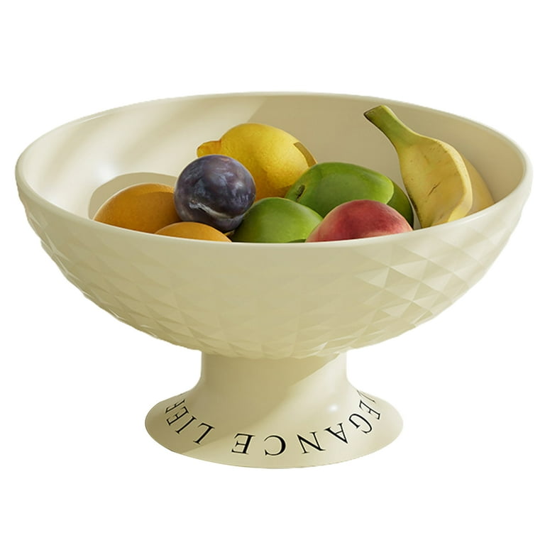 LARGE FRUIT BOWL WITH HANDLES - Light beige