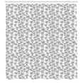 thumbnail image 3 of Ambesonne Botanical Shower Curtain, Grunge Sunflowers, 69"Wx75"L, Dark Purpleblue White, 3 of 3