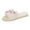 Pink, variant on Fuzzy Slippers For Women Winter Plush Butterfly Decoration Open Toe Flat Bottom Cotton Slippers Warm Cozy Winter House Slippers Bedroom Indoor House Shoes