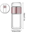 thumbnail image 1 of Glass Infuser, 3-in-1 Design Glass Infuser Built-in Filter Tea Infuser, Double-Layer Tea-Leaf Separation Tea Maker with Filter, Used for Tea and Other Drinks, 1 of 3