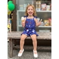 thumbnail image 5 of Cenuakty Independence Day Newborn Baby 12M 18M 24M 2T 3T 4T 5T Girl Jumpsuit Classic Star Print Sleeveless Tie up Strap Suspender Shorts with Belt, 5 of 9