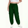 thumbnail image 2 of Erwazi Womens Plus Size Wide Leg Sweatpants Solid Drawstring Waist Pants with Multi Pockets, 2 of 9