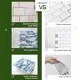 thumbnail image 4 of Pegatinas de pared 3D patrón de ladrillo calcomanías de pared PET papel tapiz sala de estar dormitorio decoraciones autoadhesivas 10 Piezas Sweethay HA007780-00, 4 of 6