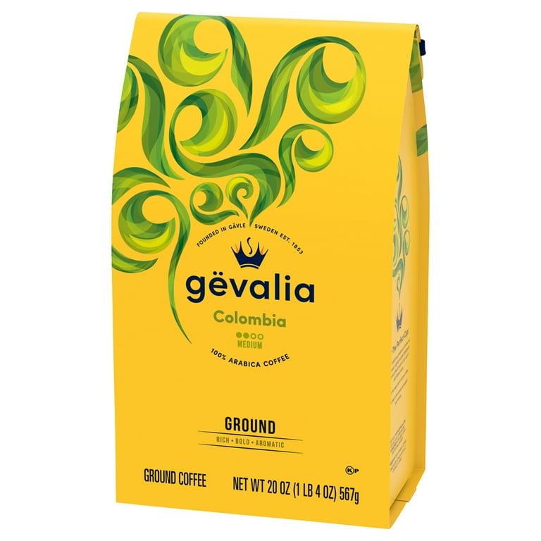 Gevalia Colombia Medium Roast Ground Coffee, 20 oz Bag - Walmart.com