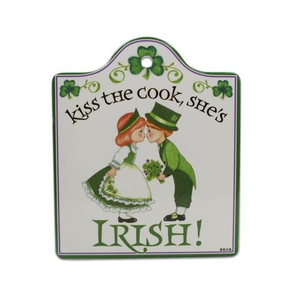 Ceramic Cheeseboard with Cork Backing: Irish