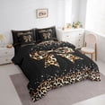 thumbnail image 3 of Castle Fairy Leopard Print Bowknot Twin Bedding Sets,Cheetah Print Bedding Comforter Set, 3 of 8