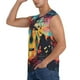 thumbnail image 3 of Fotbe World Map Guitar Illustration Men's Camiseta sin Mangas Estampada para Hombres, Playera Casual para Gimnasio, Entrenamiento, Playa-XX-Large, 3 of 7