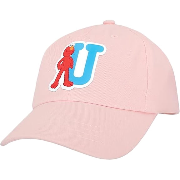 Sesame Street Elmo & Abby Kids Toddler Cap with Initial, Toddler Boys Hat, Youth Girl Baseball Cap, Cute Toddler Baseball Cap