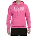 thumbnail image 2 of Wild Bobby Jesus the Way. The Truth. The Life Inspirational/Christian Unisex Graphic Hoodie Sweatshirt, Neon Pink, Medium, 2 of 5