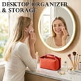 thumbnail image 2 of Fammart Travel Makeup Bag, Waterproof Canvas Cosmetic Bag Make Up Organizer Case for Women, Large Toiletry Bag Skincare Pouch for Toiletries Accessories Brushes, 2 of 8