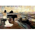 thumbnail image 2 of Bolokofsky, Ronald 32x23 White Modern Wood Framed Museum Art Print Titled - Rock Concert II, 2 of 4