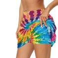 thumbnail image 5 of Uorisango Colorful Tie-Dye Women's Tennis Skirt Stretchy Breathable Women's Mini Tennis Skirt with Shorts Relaxed for Workout Pickleball Running Comfortable Fashion Outing Wear, 5 of 7