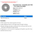 thumbnail image 2 of Rear Brake Drum - Compatible with 1988 - 1991 Honda Civic Wagon 1989 1990, 2 of 2