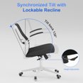 thumbnail image 4 of Ergonomic Office Chair - Home Office Desk Chair with Adaptive Lumbar Support, Computer Chair with Footrest,Armrest, Adjustable Height, 4 of 6
