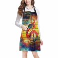 thumbnail image 1 of HATIART Abstract Colorful Collage of Music Notes and Violin Clef Painting Home Kitchen Apron for Women Men with Pockets, Unisex Adjustable Bib Apron for Cooking Baking Gardening, 1 of 2