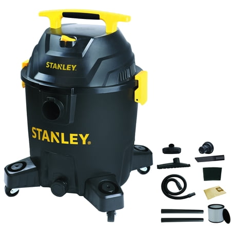 Stanley 10 Gallon, 6 Peak horse power Wet/dry Poly (Best Shop Vac For Cars)