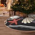 thumbnail image 5 of Sikiie Starfishes Shells Nativity Christmas Tree Skirt, Jesus Christian Winter Holiday Tree Mat Decoration(30-48IN)30", 5 of 6