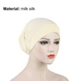 thumbnail image 7 of D-GROEE Smooth Breathable Turban Hats Soft Cotton Sleep Cap Stretchy Daily Wear Cap Headwear for Women, 7 of 7