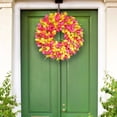 thumbnail image 2 of Guirnalda de tulipanes para puerta de entrada, casa de campo, decoración de flores artificiales B, 2 of 7